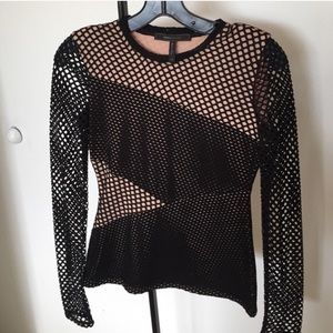 BCBGMaxazria Mesh Top